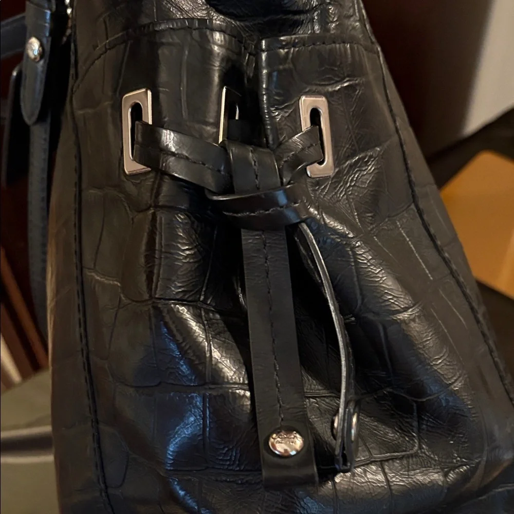 Coach Black Leather Hobo Bag J0971-14509 - Picture 4 of 13